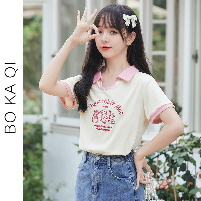 เสื้อผ้าวัยรุ่นเกาหลี เสื้อยืดวัยรุ่นผู้หญิง มีขนาด S M L XL