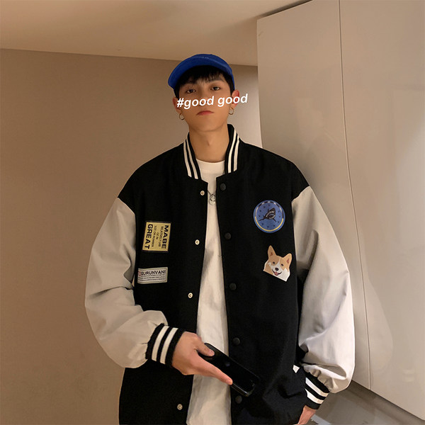 เสื้อแจ็คเก็ตเบสบอล เสื้อคลุม เสื้อแขนยาวสไตล์เกาหลี