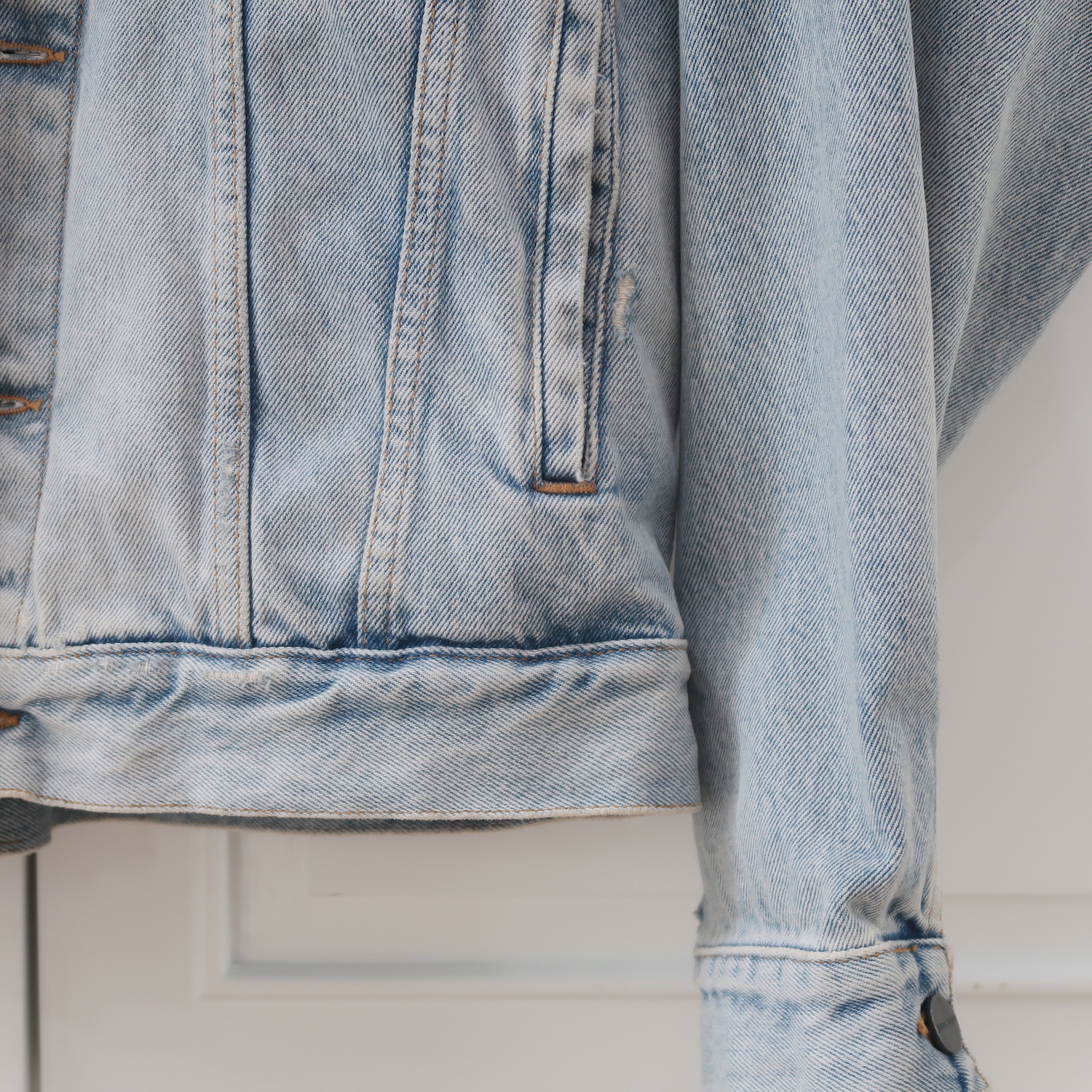 Palm Angels Blue Denim Logo Jackets