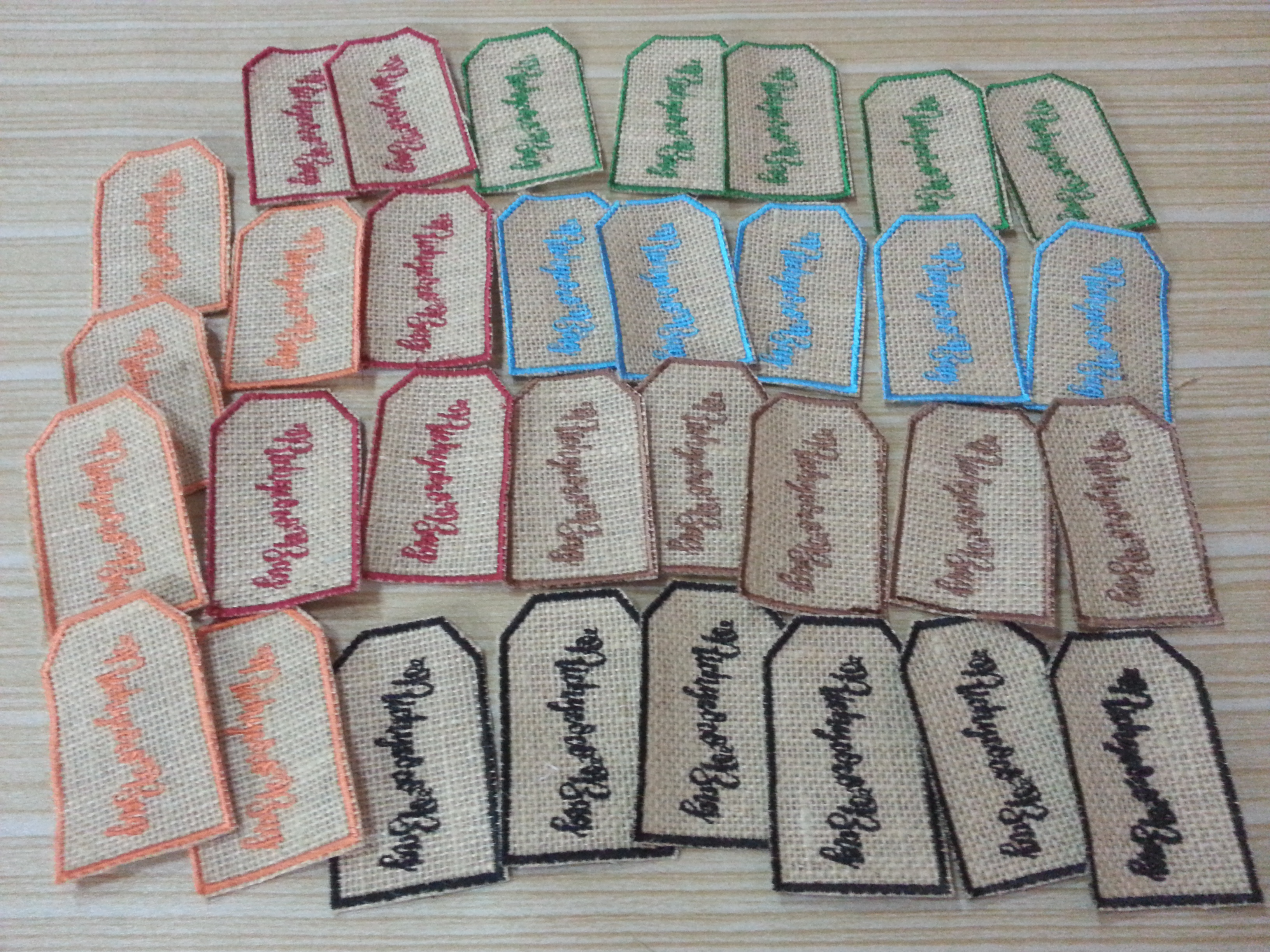 กระเป๋าผ้ากระสอบปักโลโก้...ร้านสบู่ RiccyCoCo....