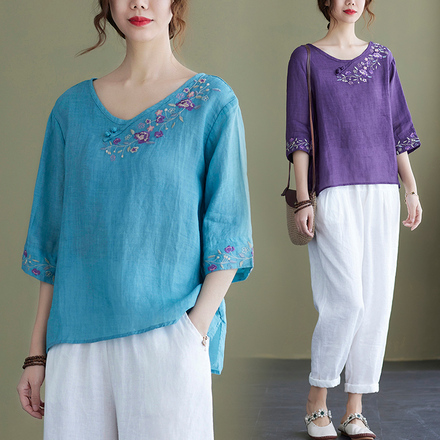 เสื้อลินิน แบบเสื้อสวยๆ เสื้อผ้าฝ้ายลินิน เสื้อเชิ้ตผ้าลินิน