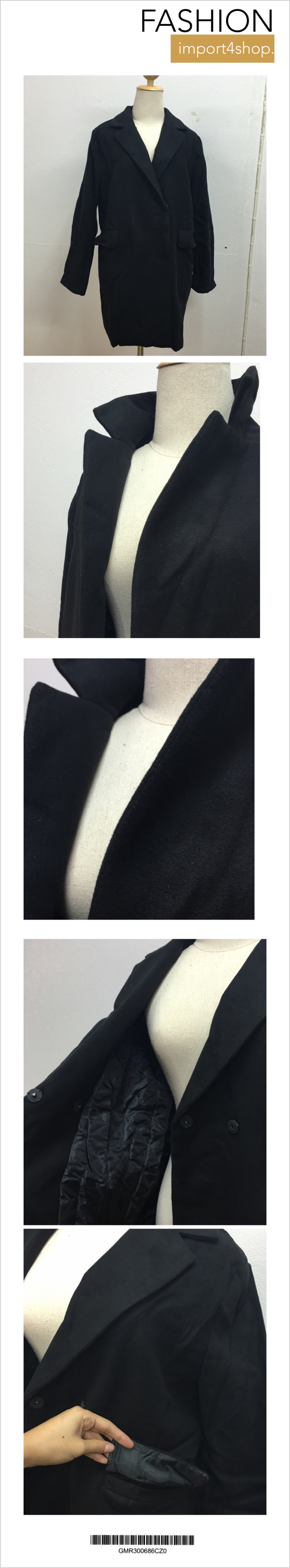 XL : เสื้อโค้ทกันหนาว ทรงสวย มีสไตล์ ผ้าวูลเนื้อดี บุซับในกันลม พร้อมส่งจ้า