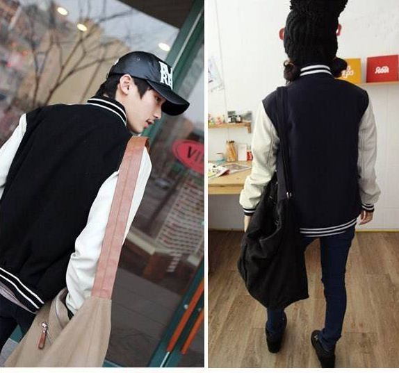 พร้อมส่ง - M เสื้อคลุมกันหนาว เบสบอล ผ้าcotton+ผ้าสำลี เนื้อนิ่ม น่ารัก อินเทรนสุดๆ same pic M