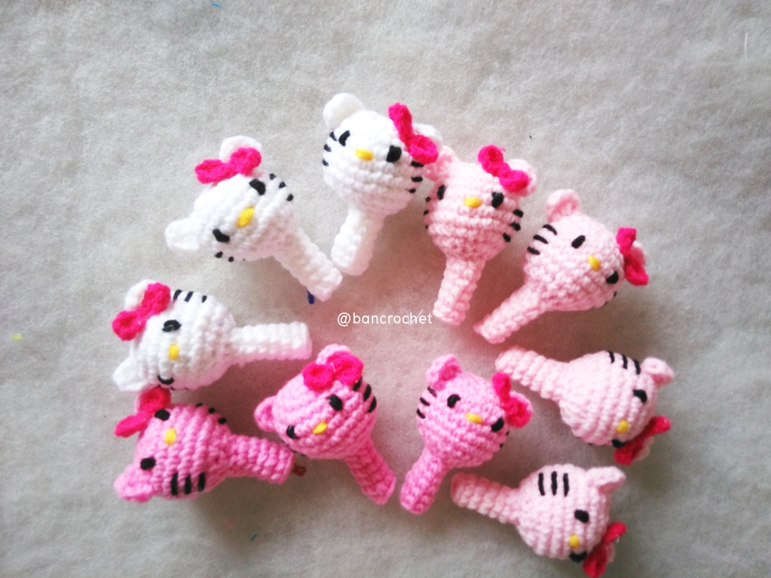 ที่ครอบหัวดินสอ ตุ๊กตาคิตตี้ (pencil cover) ชมพู 2 นิ้ว