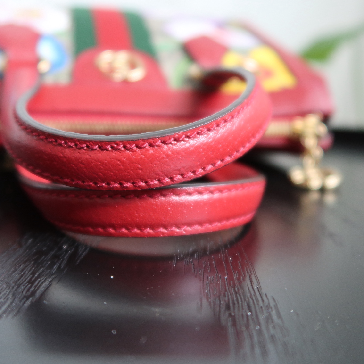 Gucci Red GG Flora Ophidia Small Tote