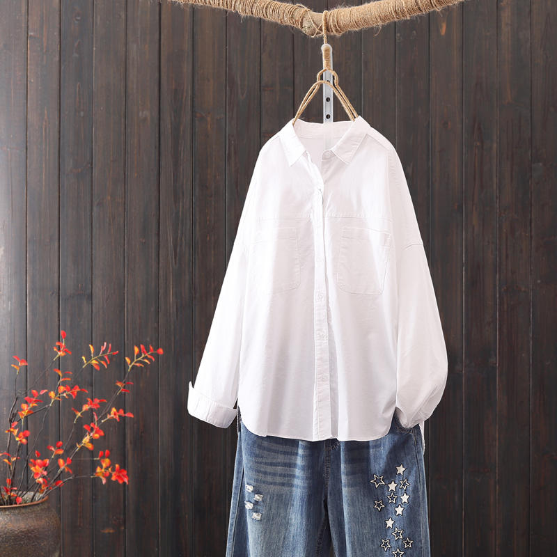 แบบเสื้อสวยๆ เสื้อผ้าฝ้ายลินิน เสื้อเชิ้ตผ้าลินิน