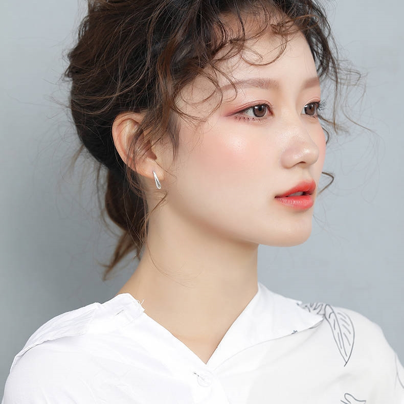 ต่างหูเงินแท้ S925 รุ่น Dew ต่างหูหยดน้ำ ก้านโค้ง มินิมอล เงินแท้ทั้งชิ้น Silver925 ตุ้มหูเงินแฟชั่น