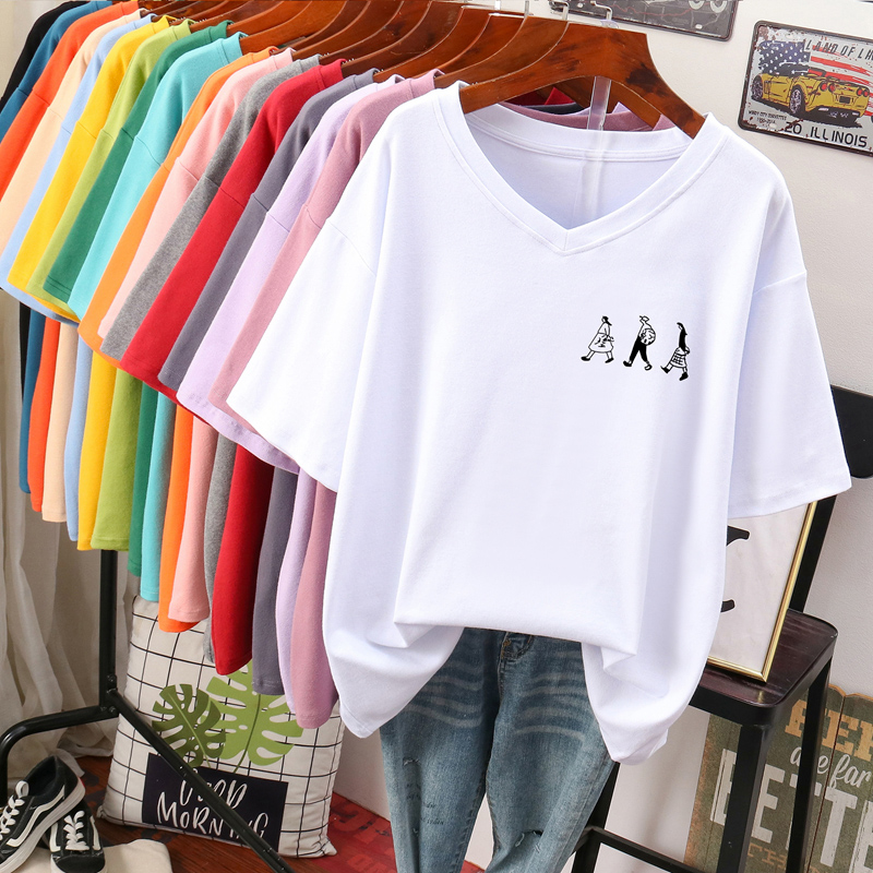 เสื้อยืดคอตตอน สกรีนลายน่ารัก มีหลากหลายสี ส่งฟรีทั่วไทย BY JIMIAO