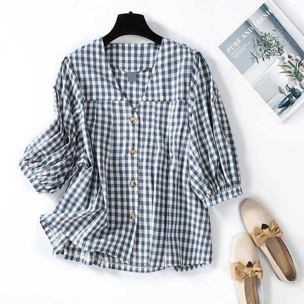 เสื้อลินินคนอ้วน เสื้อทีเชิ้ตคนอ้วนผู้หญิง เสื้อทีเชิ้ตตัวใหญ่ By Literary Plus size