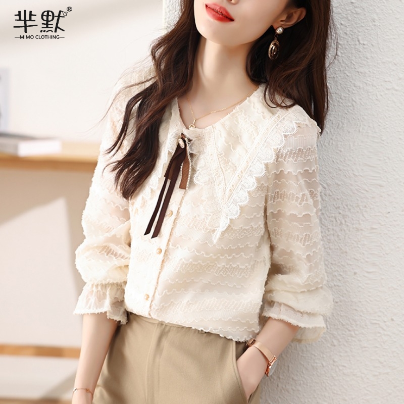 เสื้อลูกไม้ เสื้อเชิ้ตแขนยาว