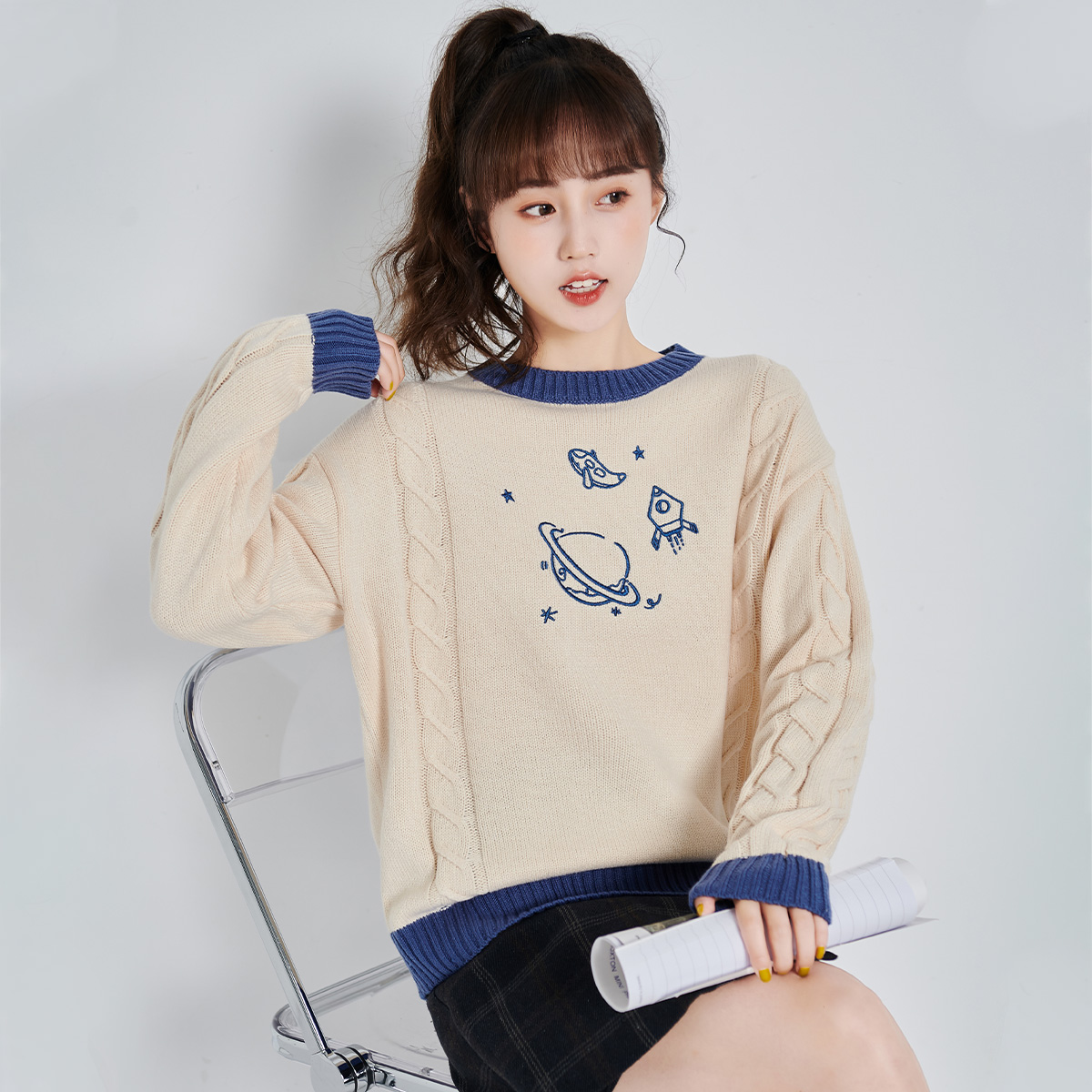 เสื้อไหมพรม เสื้อไหมพรมแขนยาว