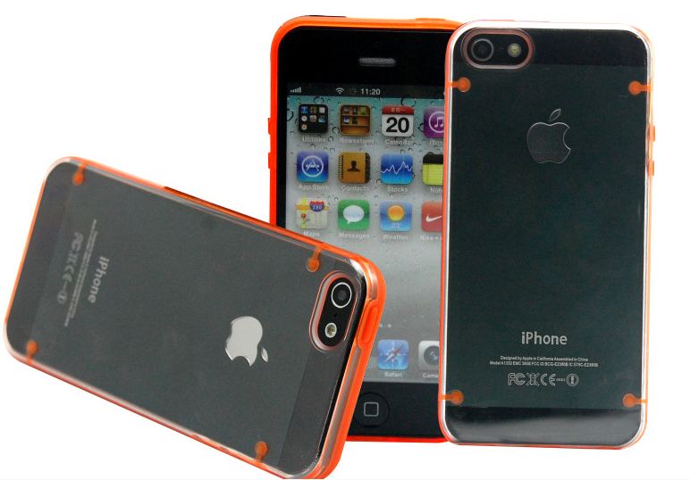 เคส iphone 5 5s นวัตกรรมใหม่ เคสเรืองแสง สีส้ม shell neon no 856009