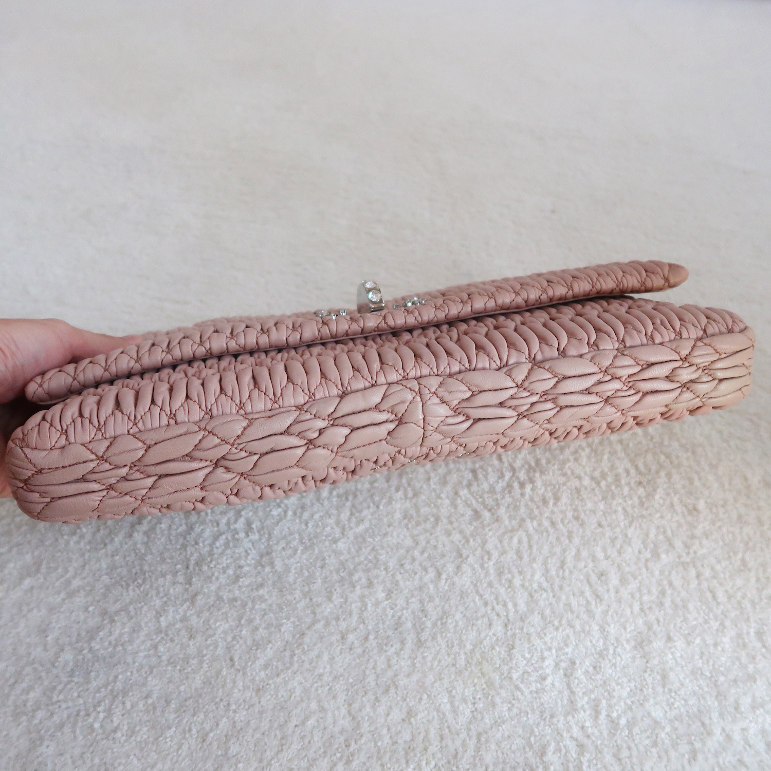 Miu Miu Cameo Matelasse Large Crystal Clutch