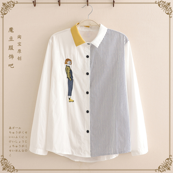 เสื้อผ้าเด็กวัยรุ่น ประมาณ12-17ปี เสื้อสไตล์ญี่ปุ่น Mori Girl สไตล์สดใสน่ารักคิกขุ Mori Girl