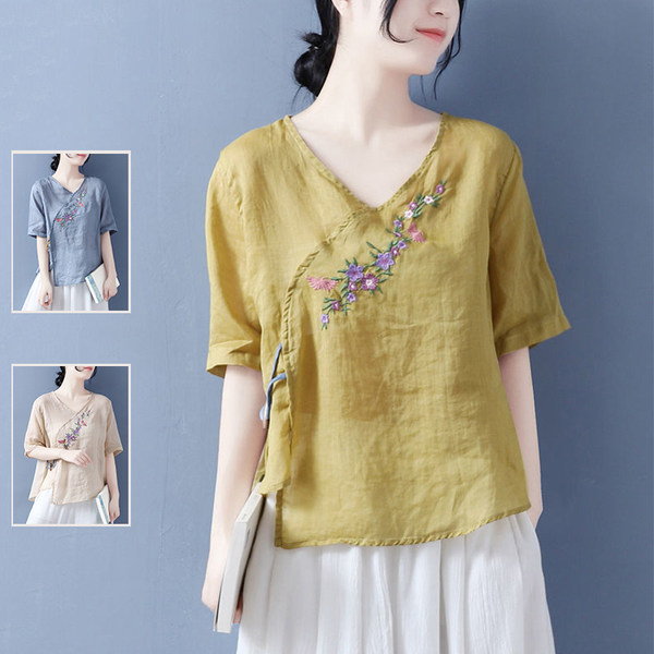 เสื้อลินิน เสื้อผ้าฝ้ายลินิน เสื้อเชิ้ตผ้าลินิน