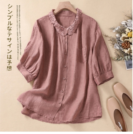 เสื้อลินิน เสื้อผ้าฝ้ายลินิน เสื้อเชิ้ตผ้าลินิน BY Zimo