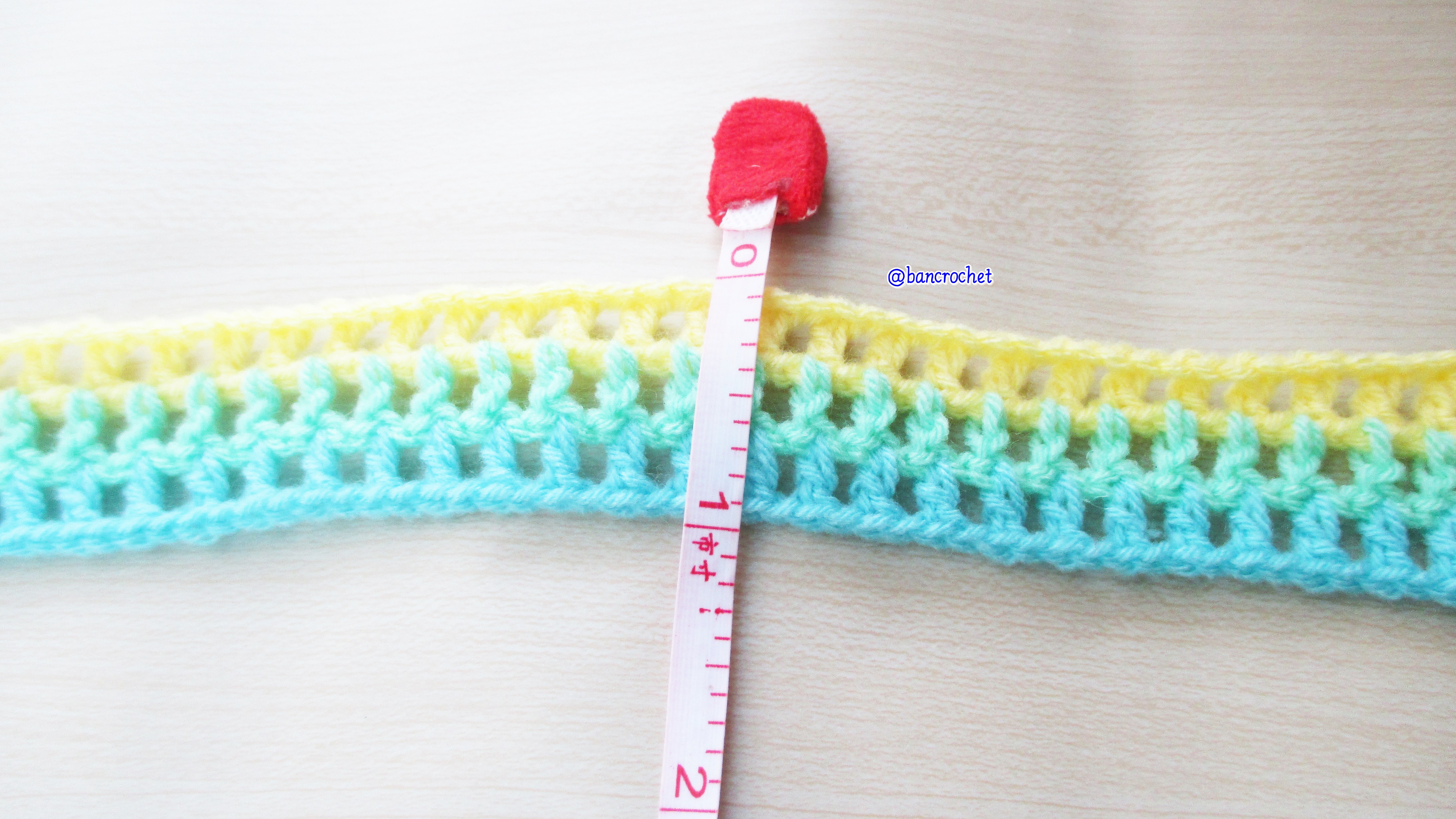 Bancrochet ที่คาดผมถักโครเชต์ สลับสีสดใส Crochet Headband หลากสี 1-1.5*13 inch