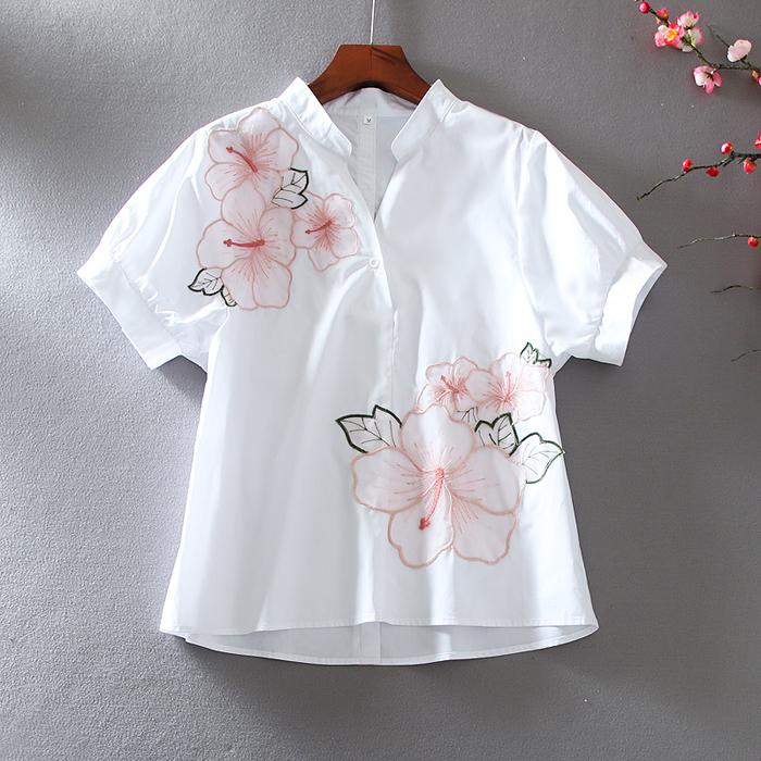 เสื้อลินิน เสื้อผ้าฝ้ายลินิน เสื้อเชิ้ตผ้าลินิน ปักลายสวยๆด้วยด้าย สไตล์VINTAGE BY Dreamroom