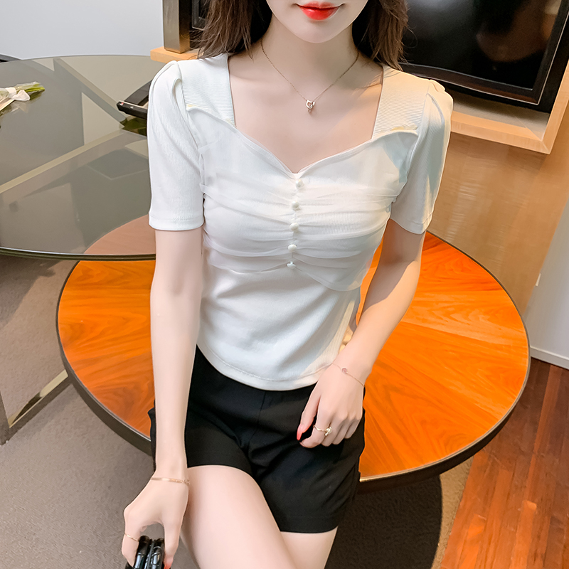 เสื้อผ้าวัยรุ่นเกาหลี เสื้อยืดวัยรุ่นผู้หญิง มีขนาด S M L XL