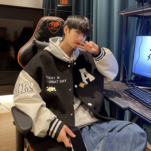 เสื้อแจ็คเก็ตเบสบอล เสื้อคลุม เสื้อแขนยาวสไตล์เกาหลี