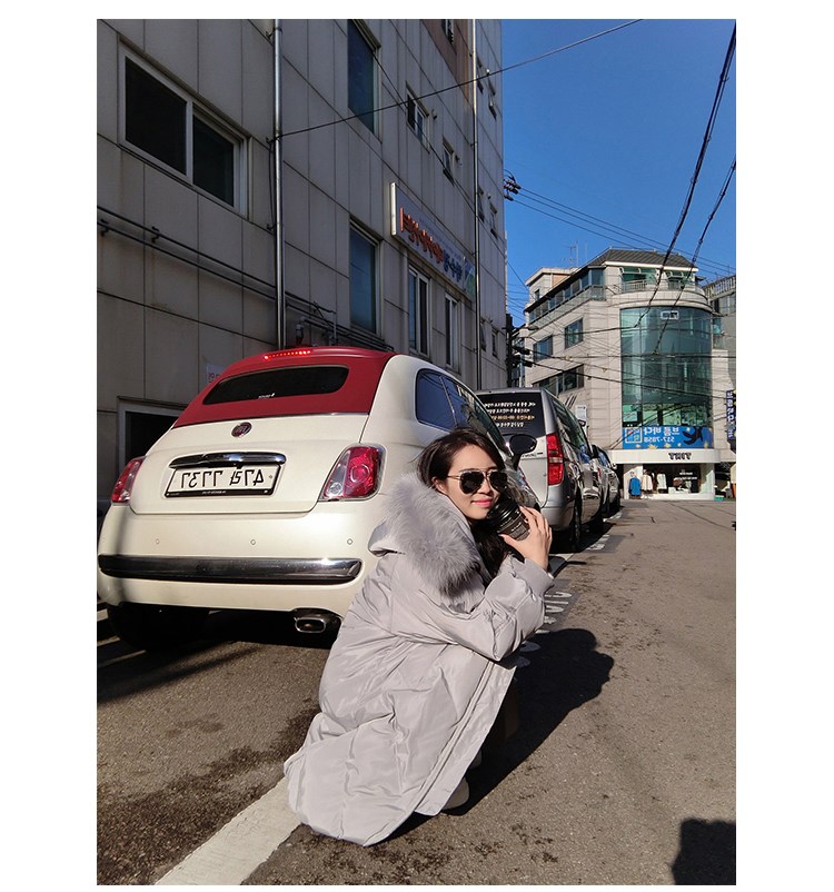 เสื้อกันหนาวฮู้ดดี้ ทรงยาว แต่งเฟอร์หนาฟู เทา งานเกรดดีเหมือนแบบ อุ่นมาก หิมะก็เอาอยู่ (ถอดขนถอดฮู้ดได้)