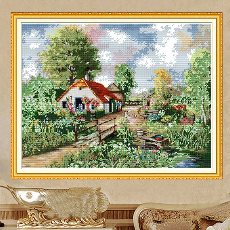 ชุดปักครอสติช รูปบ้าน สอบถามขนาดและสั่งซื้อได้ที่ LINE