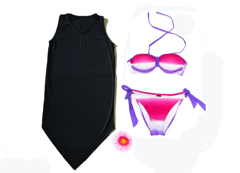 เสื้อกล้ามตัวยาวสีดำ