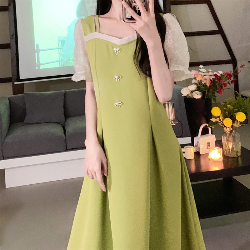 เดรสวัยรุ่น-เดรสคนอ้วนวัยรุ่น L-4XL(อก38-46 นิ้ว)