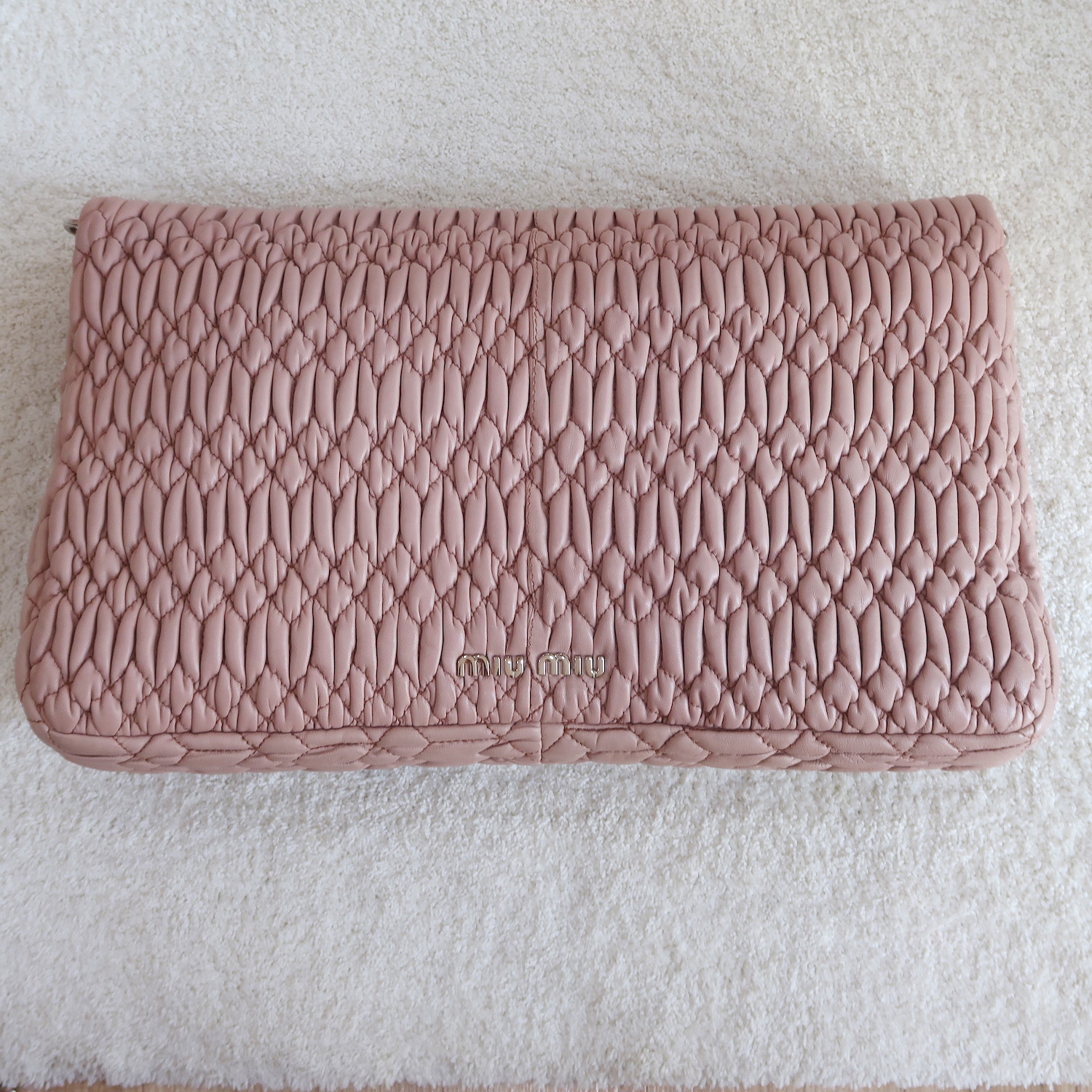 Miu Miu Cameo Matelasse Large Crystal Clutch