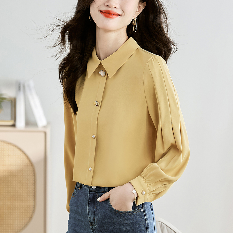 เสื้อเชิ้ตผู้หญิงแขนยาว เสื้อเชิ้ตผู้หญิงใส่ทํางาน 390 บาทต่อชิ้น ฟรีค่าจัดส่ง