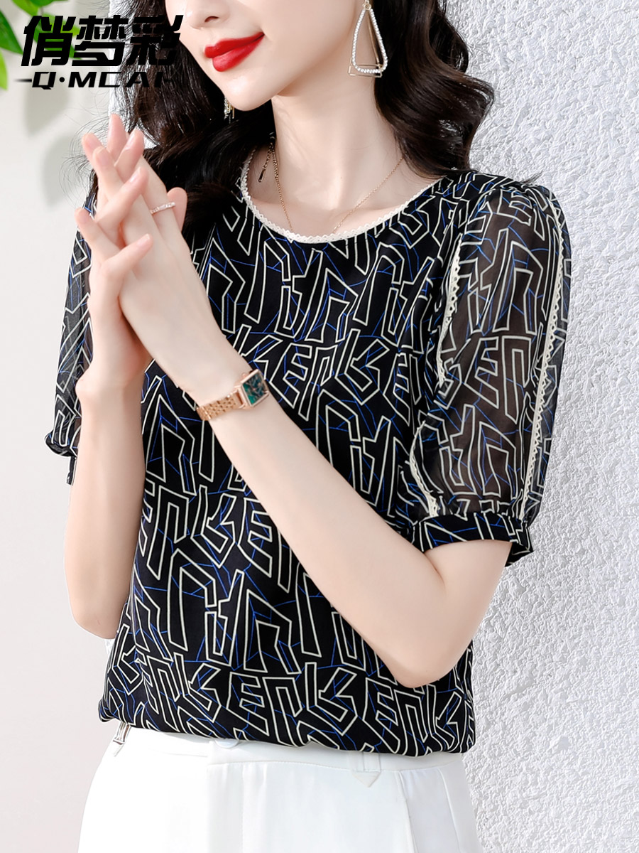เสื้อชีฟอง เสื้อแฟชั่นสุภาพสตรีวัยผู้ใหญ่ มีไซต์ อก34นิ้ว-43นิ้ว