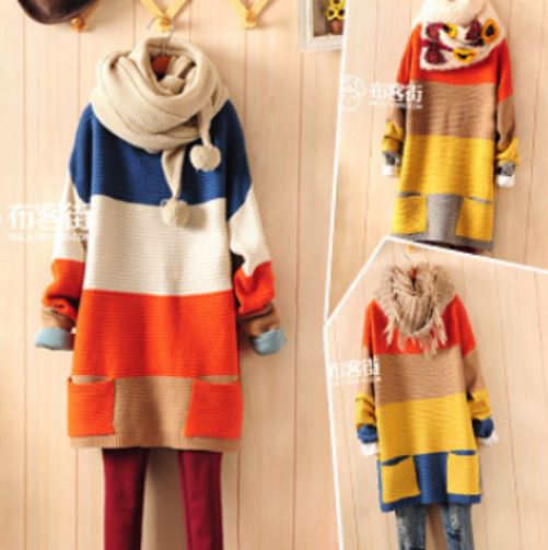 Sweater เสื้อกันหนาวไหมพรม เนื้อดี สีสดใส สำหรับหนาวนี้ พร้อมส่งเลยจ้า