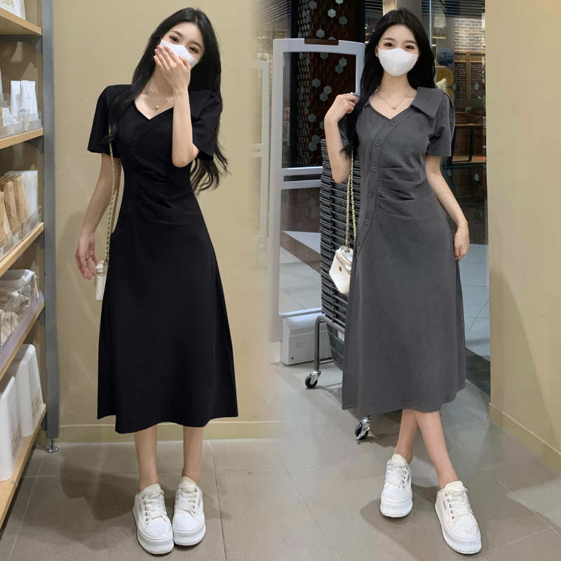 เดรสแขนสั้น มีไซส์ L-4XLอก 38-47 นิ้ว ใส่ได้ทั้งสาวหุ่นดีน่ารักจนถึงสาวอวบพลัสไซส์ จัดส่งฟรี! ทักแชทสั่งซื้อ