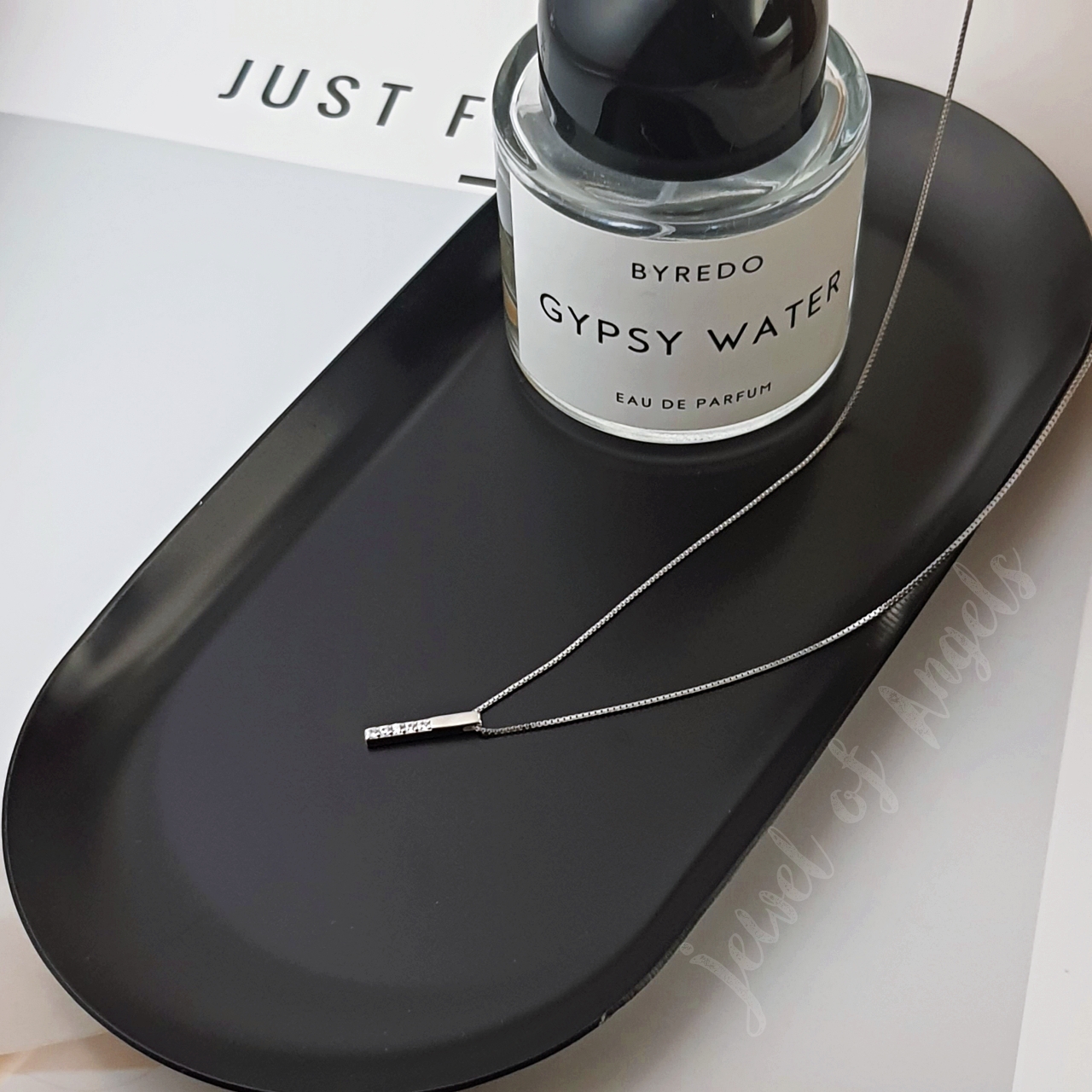 สร้อยคอสั้นเงินแท้ S925 รุ่น Elegant สร้อยลายBox จี้บาร์ยาวเพชรCZ สร้อยคอแฟชั่น silver925