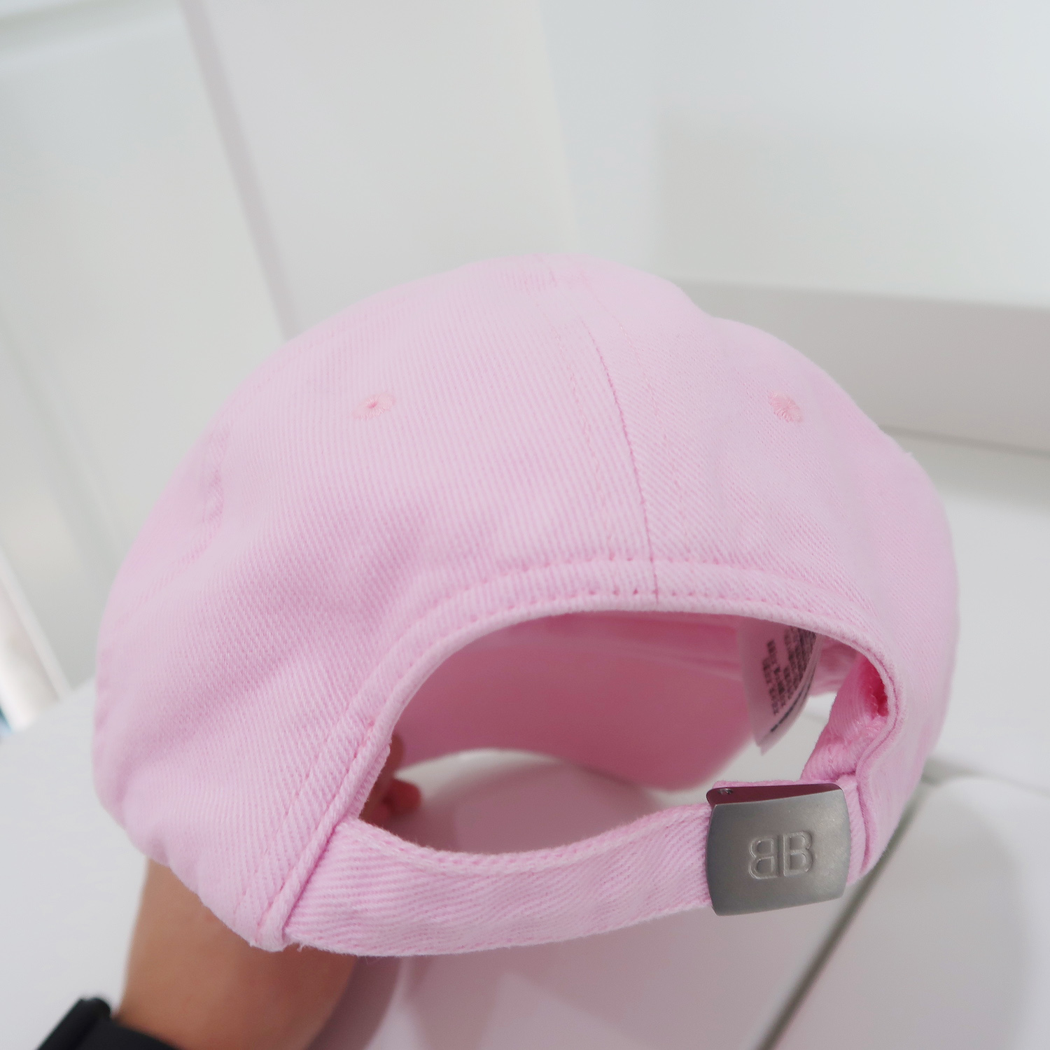 Balenciaga Pink Paris Logo Destroy Cap
