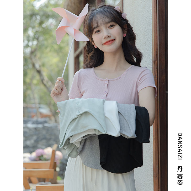 เสื้อผ้าวัยรุ่นเกาหลี เสื้อยืดวัยรุ่นผู้หญิง มีขนาด S M L XL