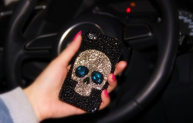 เคส Samsung Galaxy S3 i9300 S4 i9500 S5 i9600 Note 4 3 2 N7100 เคส 3D แฮนด์เมด ติด Rhinestone รูปหัวกะโหลก เคสร็อคเกอร์ 805975