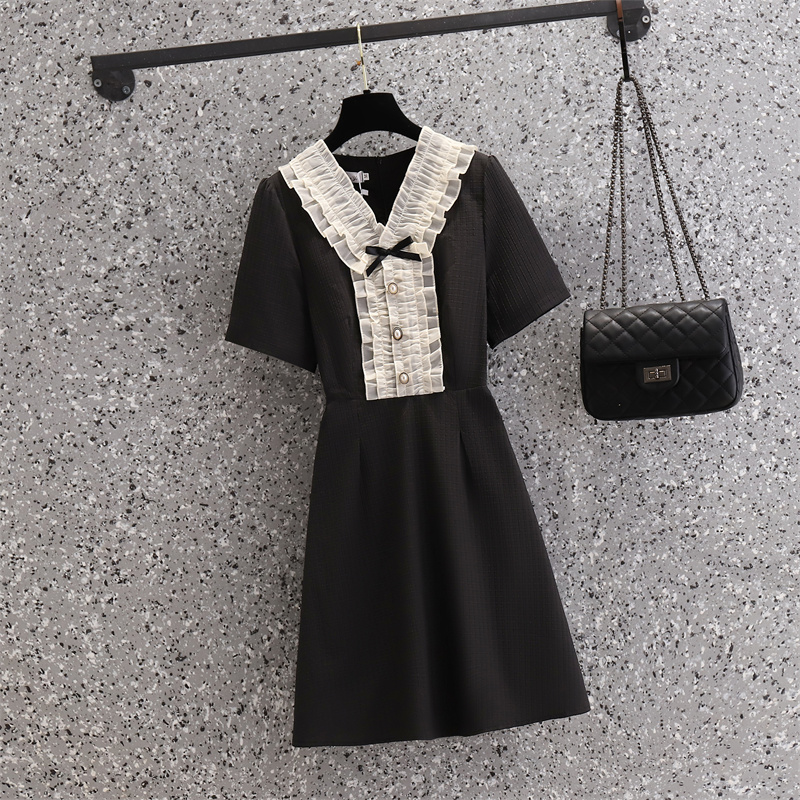 เดรสแขนสั้น มีไซส์ L-4XLอก 38-47 นิ้ว ใส่ได้ทั้งสาวหุ่นดีน่ารักจนถึงสาวอวบพลัสไซส์