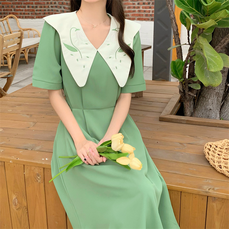 เดรสวัยรุ่น-เดรสคนอ้วนวัยรุ่น L-4XL(อก38-46 นิ้ว)