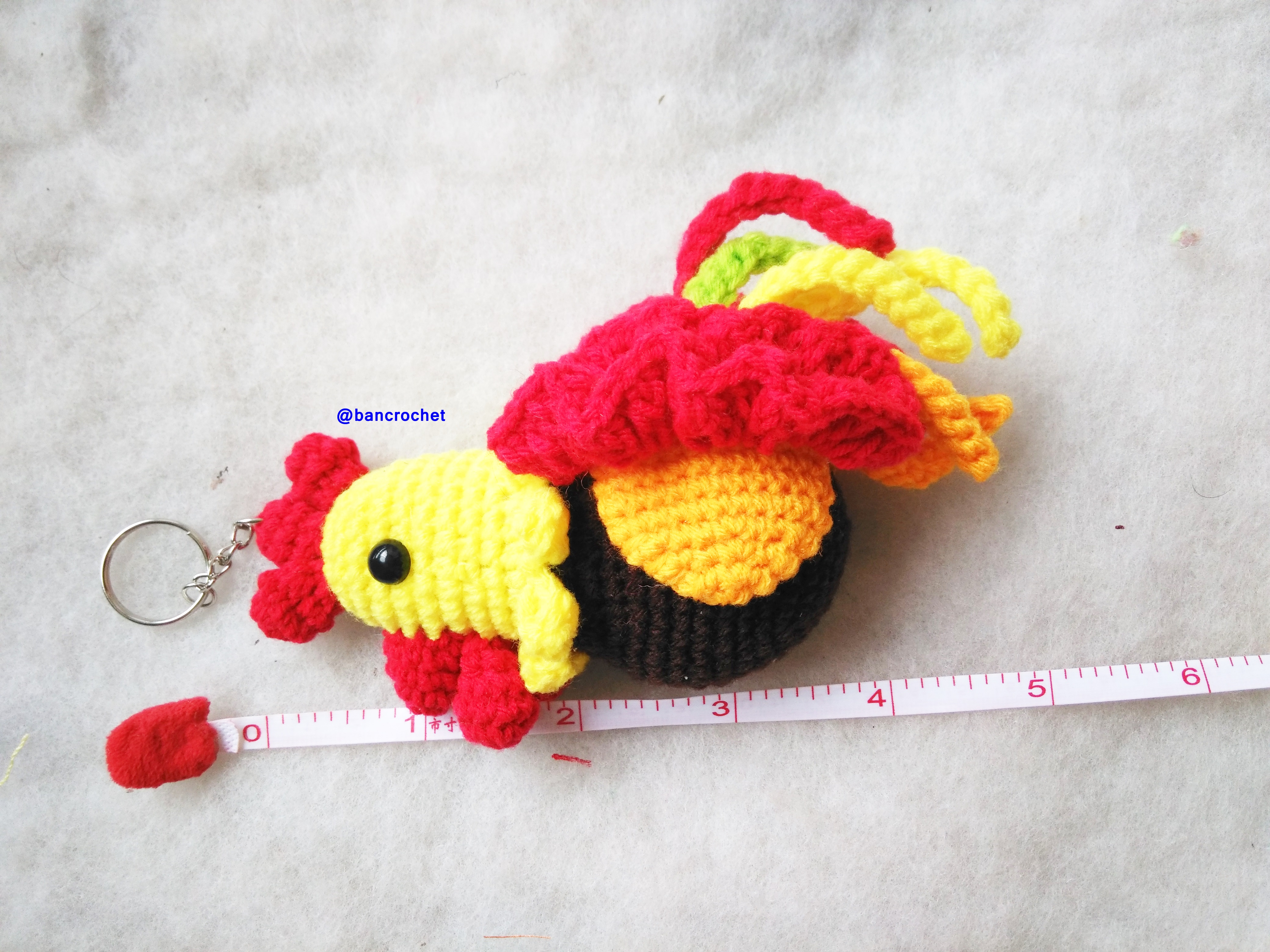 Bancrochet ไก่ถักโครเชต์ crochet chicken doll หลากสี 5 นิ้ว