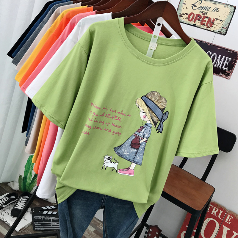 เสื้อยืดคอตตอน สกรีนลายน่ารัก มีหลากหลายสี ส่งฟรีทั่วไทย BY JIMIAO