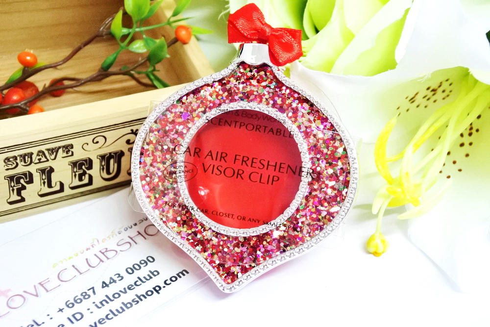 Bath & Body Works / Car Fragrance Holder (Glitter Ornament) *Visor Clip