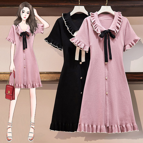 เดรสคนอ้วน เดรสสาวอวบ ชุดเดรสคนอ้วนวัยรุ่น BY PLUS SIZE Girl