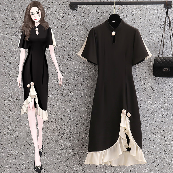 เดรสคนอ้วน เดรสสาวอวบ ชุดเดรสคนอ้วนวัยรุ่น BY PLUS SIZE Girl