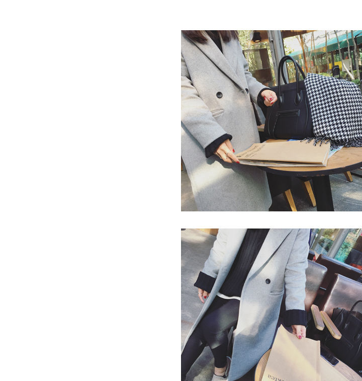 OverCoat เสื้อโค้ทกันหนาว ทรงยาวสีเทา งานดี ผ้าวูลผสมเนื้อหนา เป็นทรง บุซับในกันลม พร้อมส่ง same pic