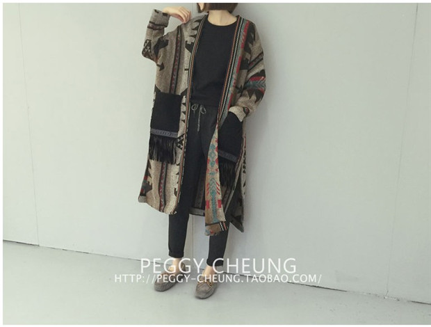 เสื้อคลุมกันหนาว ตัวยาว ผ้าทอเนื้อแน่นนุ่ม งานดีผ้าดีตามแบบเลยจ้า ใครชอบแนวนี้ต้องรีบจัดเลยจ้า