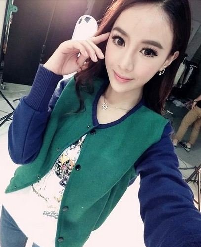 พร้อมส่ง - เสื้อคลุม เบสบอล เขียวกรม ผ้าcotton+สำลี เขียวกรม