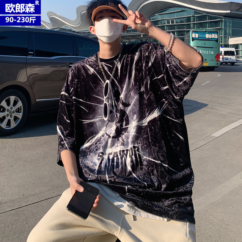 เสื้อยืดผู้ชายอ้วน S-5XL(อกเสื้อ39-51นิ้ว)