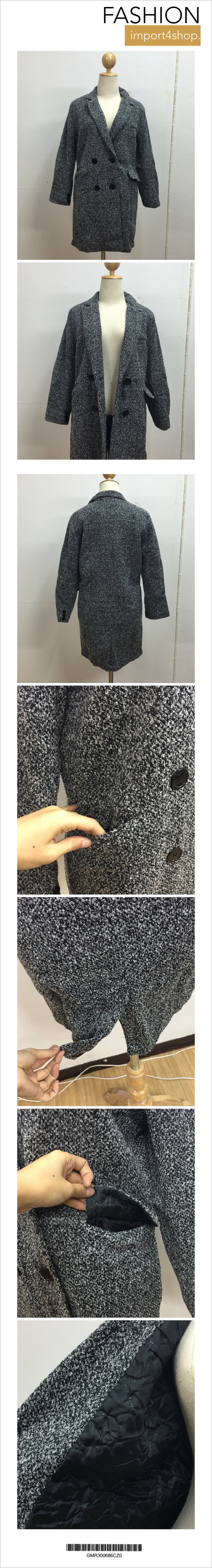 เสื้อโค้ทกันหนาว ทรงยาวเรียบหรู ผ้าทอเนื้อหนา ดูดีมีระดับ บุซับในกันลม พร้อมส่ง same pic