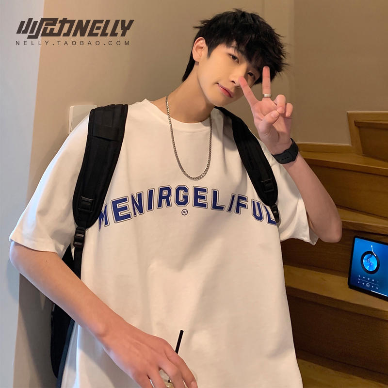 เสื้อยืดคอกลม ผู้ชาย เสื้อยืดผู้ชายเกาหลี เสื้อยืดเกาหลี แบรนด์ NELLY